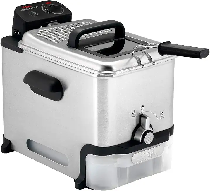 T-fal 3.5L Stainless Steel Deep Fryer with Basket, 1700W, Oil Filtration, Temp Control, Digital Timer, Dishwasher Safe Parts