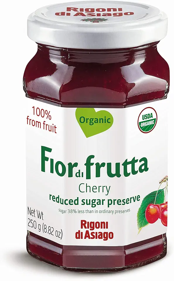 Rigoni di Asiago Fiordifrutta Organic Fruit Spread, Cherry, 6 Count, 8.82 oz