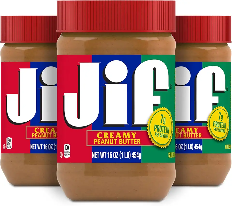 Jif Creamy Peanut Butter, 16 Ounces (Pack of 3)