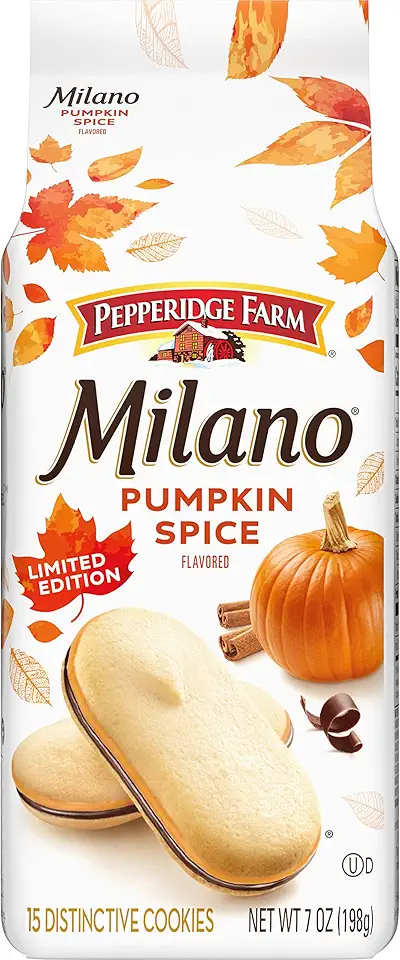 Pepperidge Farm Milano Cookies, Pumpkin Spice, 7 oz. Bag