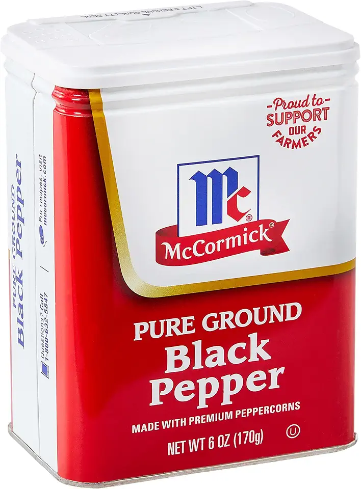 McCormick Pure Ground Black Pepper, 6 Oz