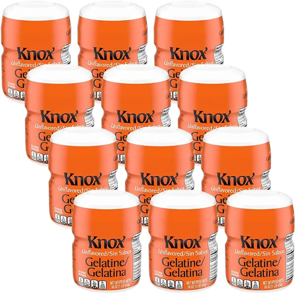 Knox Unflavored Gelatin (16 oz Jugs, Pack of 12)