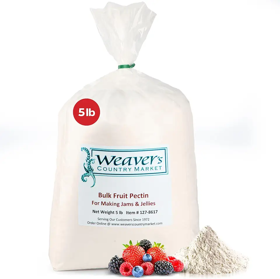 Weaver&#x27;s Country Market Bulk Fruit Pectin Powder for Jam and Jellies - Made in USA Pectin for Canning Jelly, Cost Effective Pectin for Canning Jam (5 Lb. Plastic Bag)