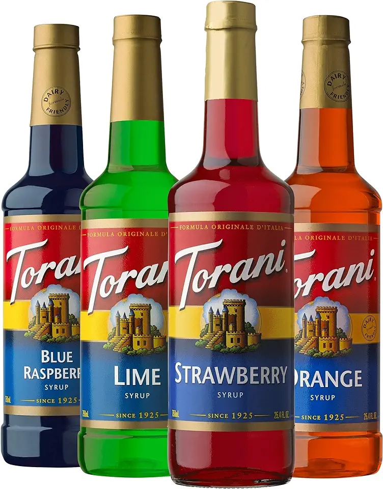 Torani Syrup Variety Pack, Soda Flavors, 25.4 Ounces (Set of 4)