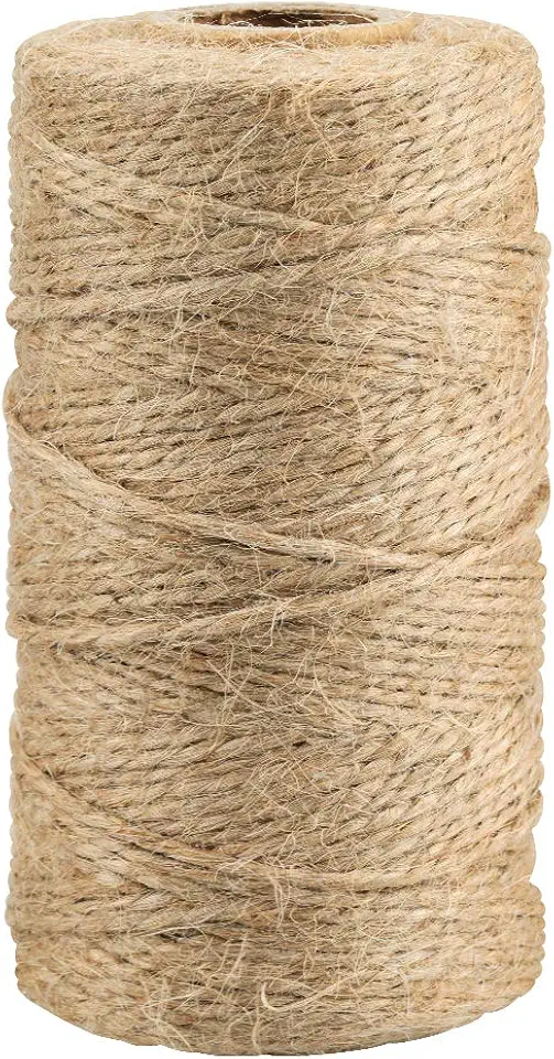 KINGLAKE Natural Jute Twine String 328 Feet Best Arts Crafts Gift Wrapping Twine Christmas Twine Durable Packing String