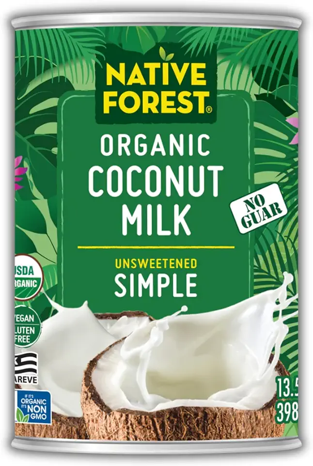 Native Forest Organic Unsweetened Coconut Milk – Canned Coconut Milk, No Guar Gum, Non-GMO Project Verified, USDA Organic – Simple, 13.5 Fl Oz (Pack of 12)