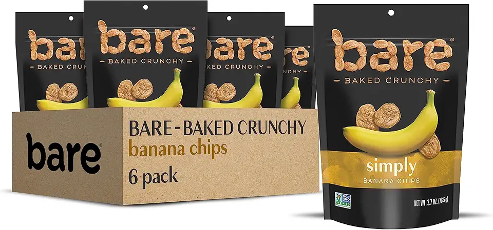 Bare Baked Crunchy, Simply Banana, 2.7 Ounce (Pack of 6)