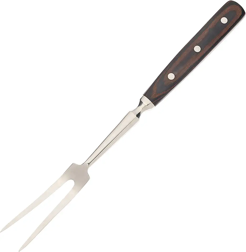 Mercer Culinary Praxis Forged Fork with Wood Handle, 12-1/4 Inch, Wood