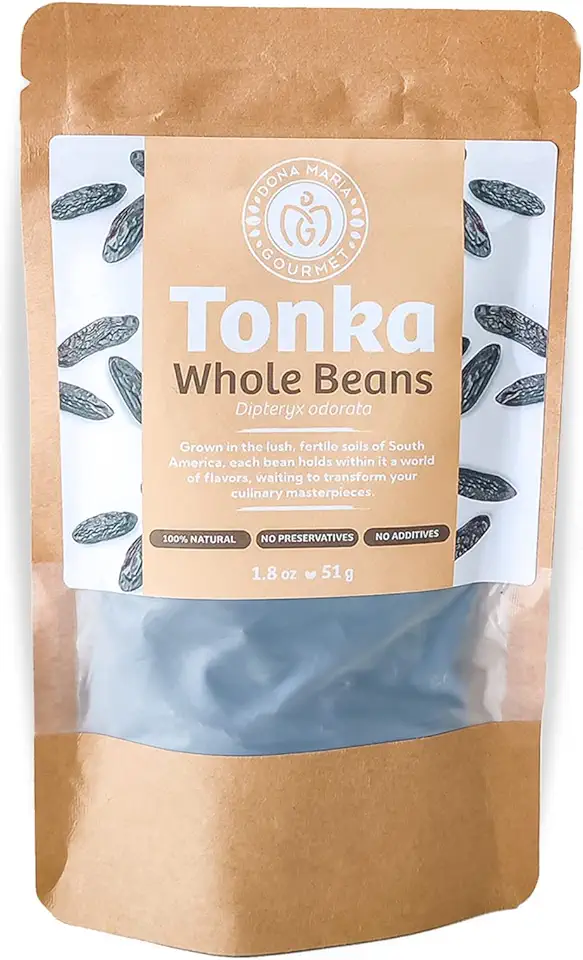 Whole Tonka Beans 1.8 oz Beans Spices Pure Cumaru Vanilla Bean (Dipteryx odorata) Haba Tonka