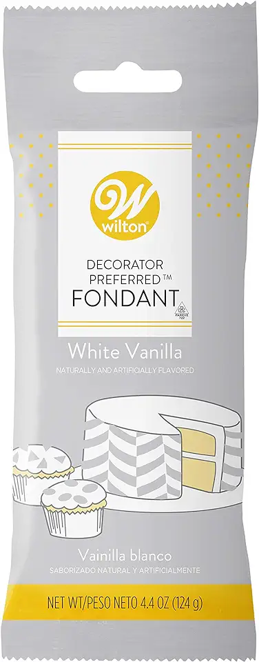 Wilton Decorator Preferred White Vanilla Fondant, 4.4 oz. - Note that Packaging May Vary