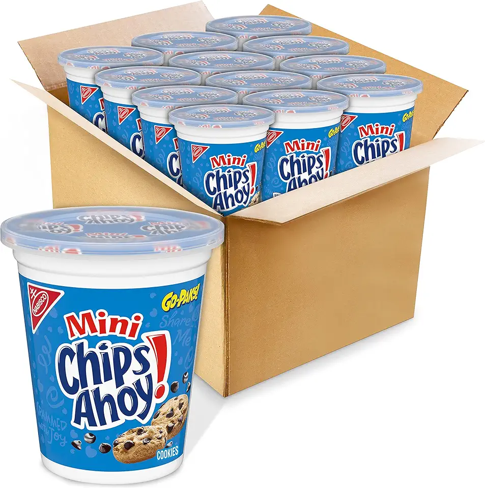 CHIPS AHOY! Mini Original Chocolate Chip Cookies, Go-Paks, 12 - 3.5 oz Cups