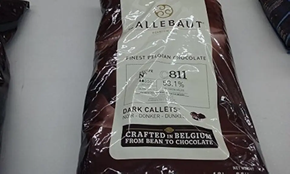 Belgian Dark Chocolate Baking Callets (Chips) - 52.3 % - 1 bag, 22 lbs by Callebaut