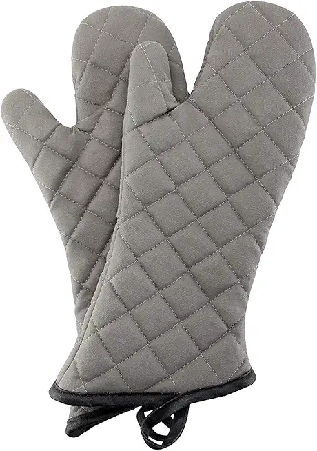 Oven Mitts 1 Pair of Quilted Terry Cloth Cotton Lining,Extra Long Professional Classic Oven Mitt Heat Resistant Kitchen Oven Gloves,16 Inch