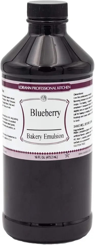 Lorann Oils Blueberry Bakery Emulsion: Realistic Blueberry Flavor, Perfect for Elevating Berry Notes in Baked Goods, Gluten-Free, Keto-Friendly, Blueberry Extract Substitute Essential for Your Kitchen