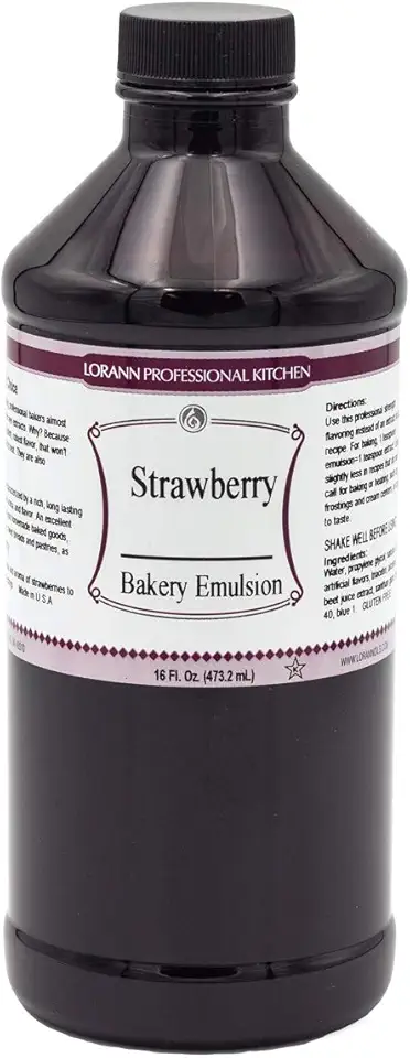 LorAnn Strawberry Bakery Emulsion, 16 ounce bottle