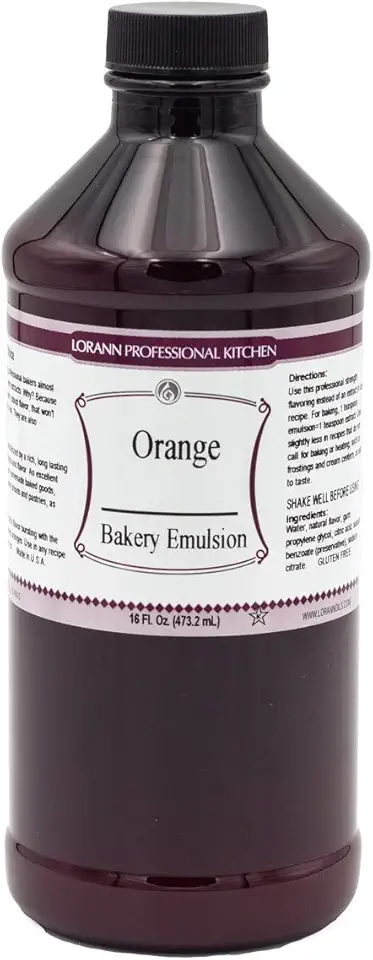 LorAnn Orange Bakery Emulsion, 16 ounce bottle