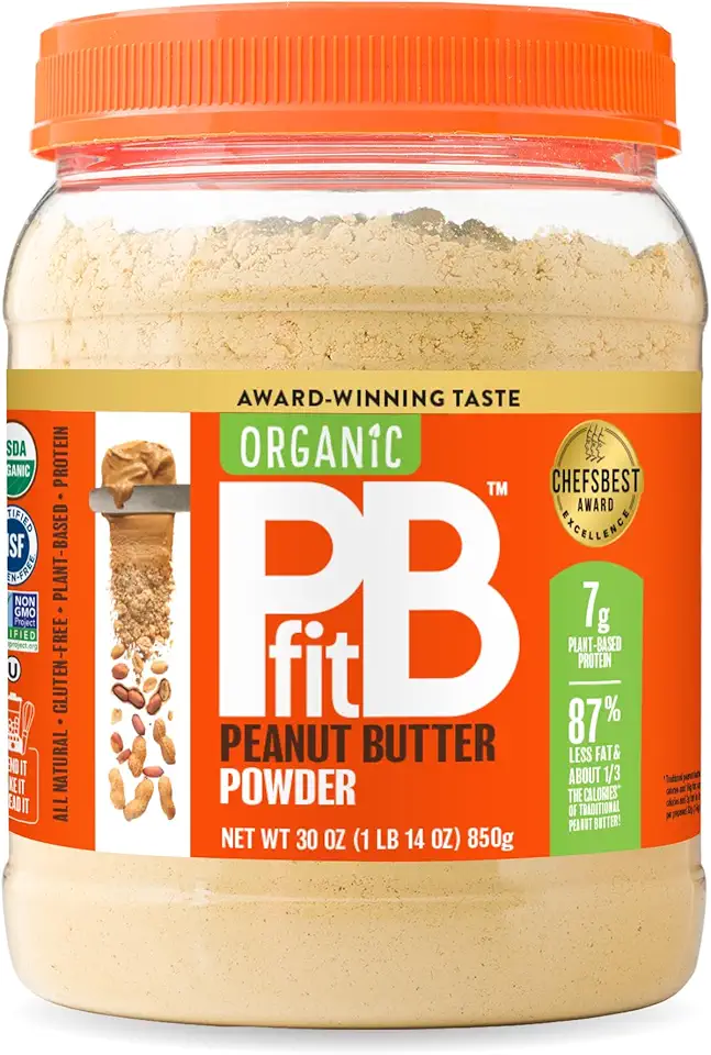 PBfit All-Natural Organic Peanut Butter Powder, Powdered Peanut Spread from Real Roasted Pressed Peanuts, 7g of Protein 7% DV, 30 Ounce (Pack of 1)