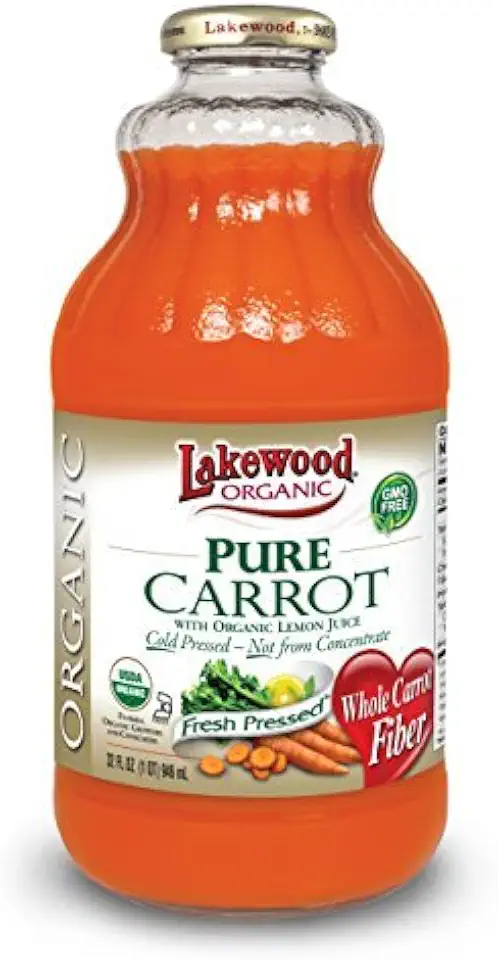 Lakewood Organic PURE Carrot Juice, 32-Ounce Bottles (Pack of 6) by Lakewood