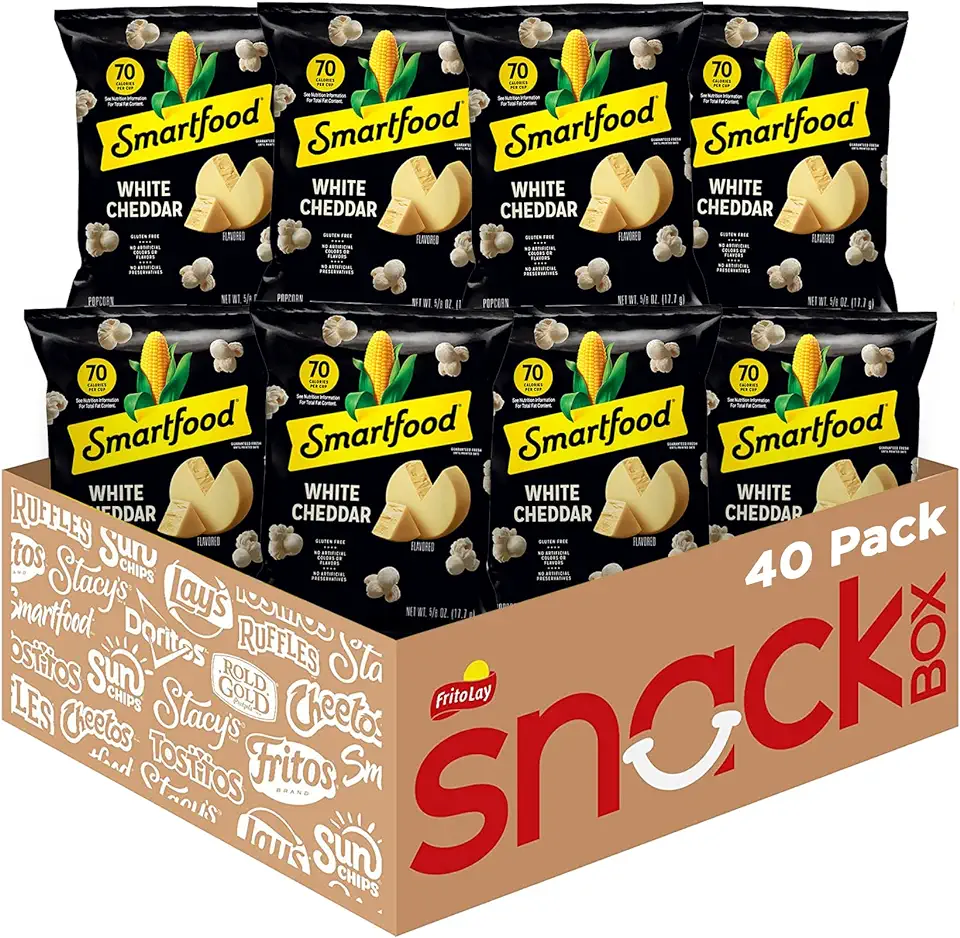 Smartfood Popcorn, White Cheddar, 0.625 Ounce (Pack of 40)