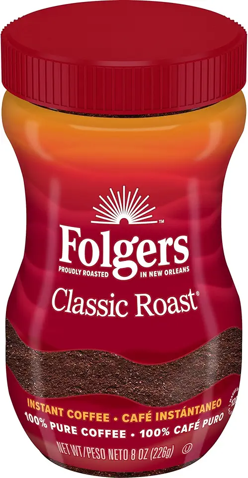 Folgers Classic Roast Instant Coffee, 8 Ounces