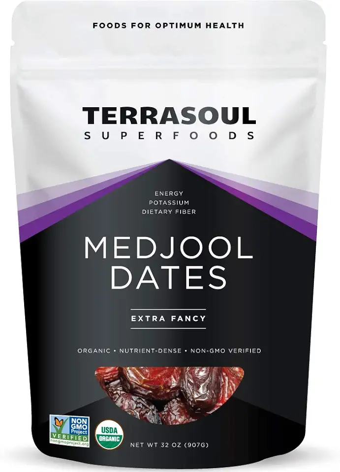 Terrasoul Superfoods Organic Medjool Dates, 2 Lbs - Soft Chewy Texture | Sweet Caramel Flavor | Farm Fresh