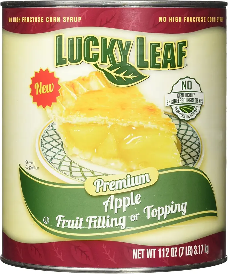 Lucky Leaf Premium Clean Label Apple Fruit Filling or Topping Can, Apple, 112 Ounce