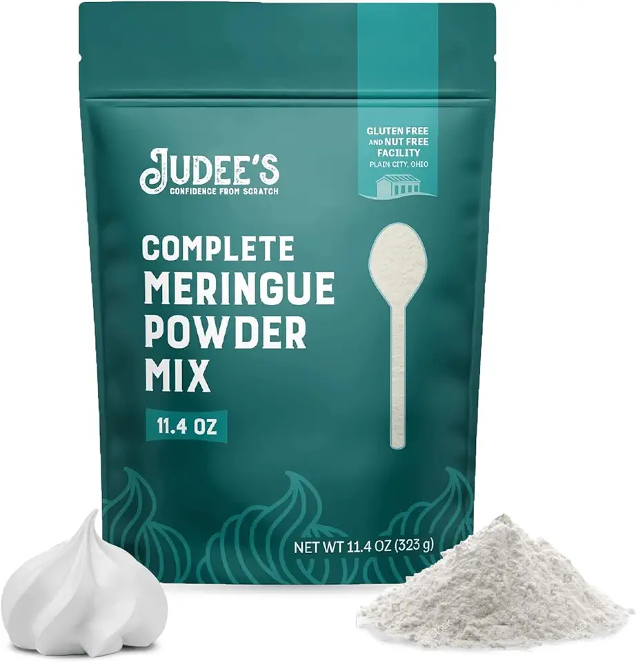 Judee&#x27;s Gluten Free Complete Meringue Powder Mix - 11.4 Oz for Baking and Decorating - Gluten-Free, Nut-Free, No Preservatives - Make Meringue Cookies, Pies, Frosting, Royal Icing