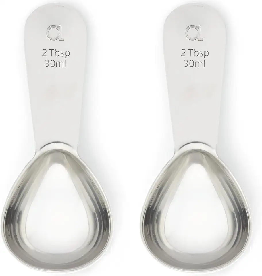 Apace Living Coffee Scoop (Set of 2) - 2 Tablespoon (2 Tbsp / 1/8 Cup / 1 oz) - The Best Stainless Steel Measuring Spoons for Coffee, Tea, and More