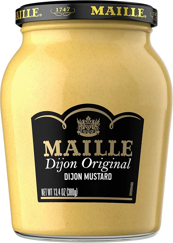 Maille Mustard Dijon Original 6 Count for Marinades, Mustard Sauces and Tasty Recipes Gluten Free and Kosher Certified 13.4 oz