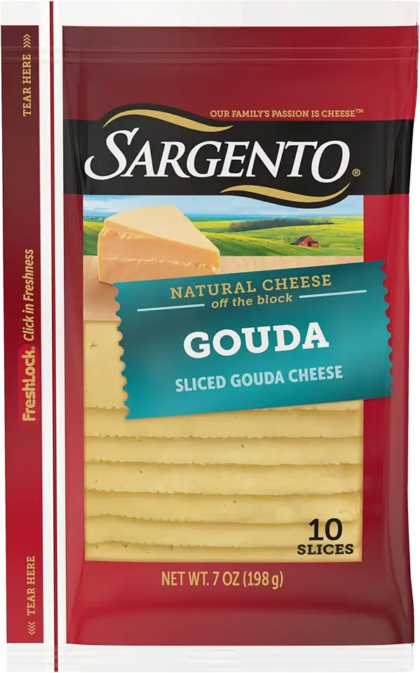 Sargento Sliced Gouda Natural Cheese, 10 slices