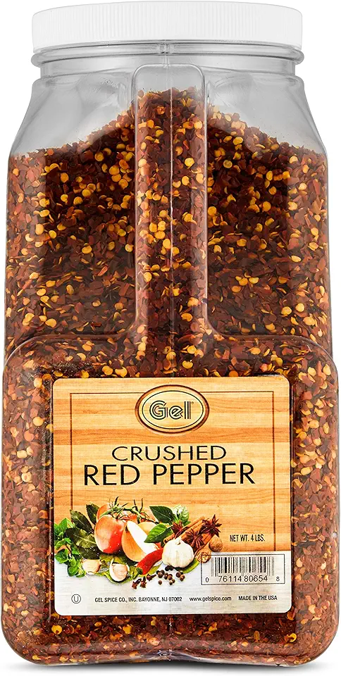 Gel Spice Crushed Red Pepper Chilli Flakes - Bulk Size - 4 Pound