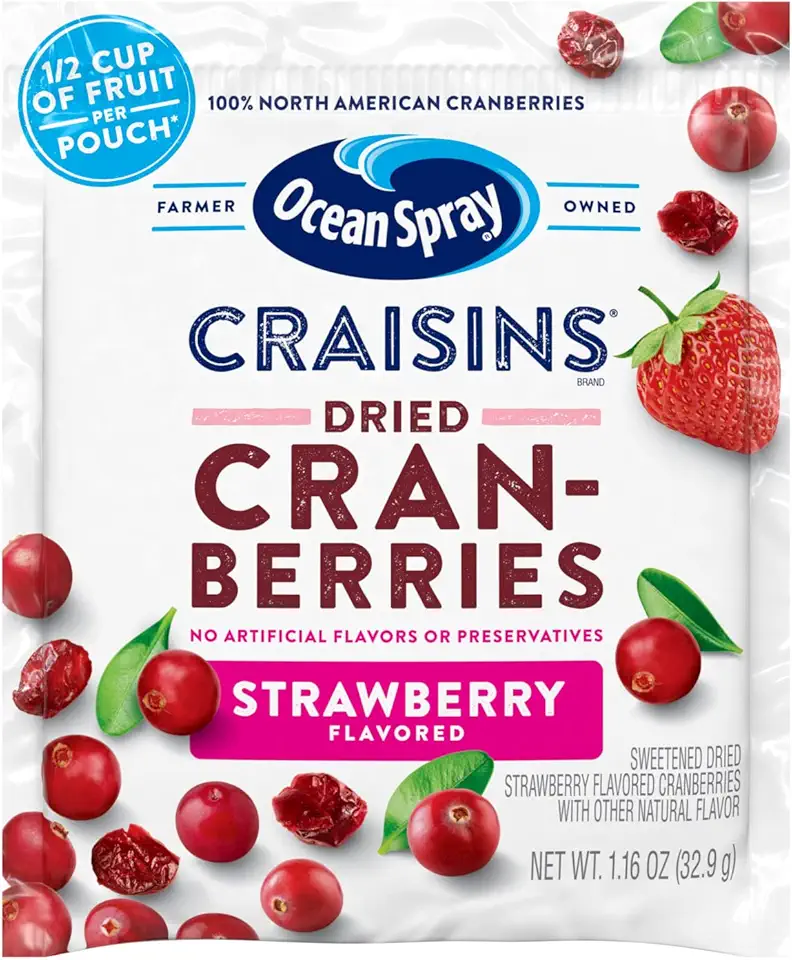 Ocean Spray Craisins Dried Cranberries, Strawberry, 1.16 Ounce (Pack of 200)