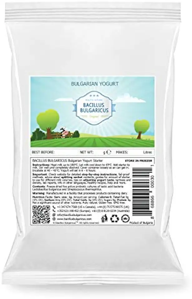 Bulgarian Yogurt Starter (Makes 2 Gal / 8 L)