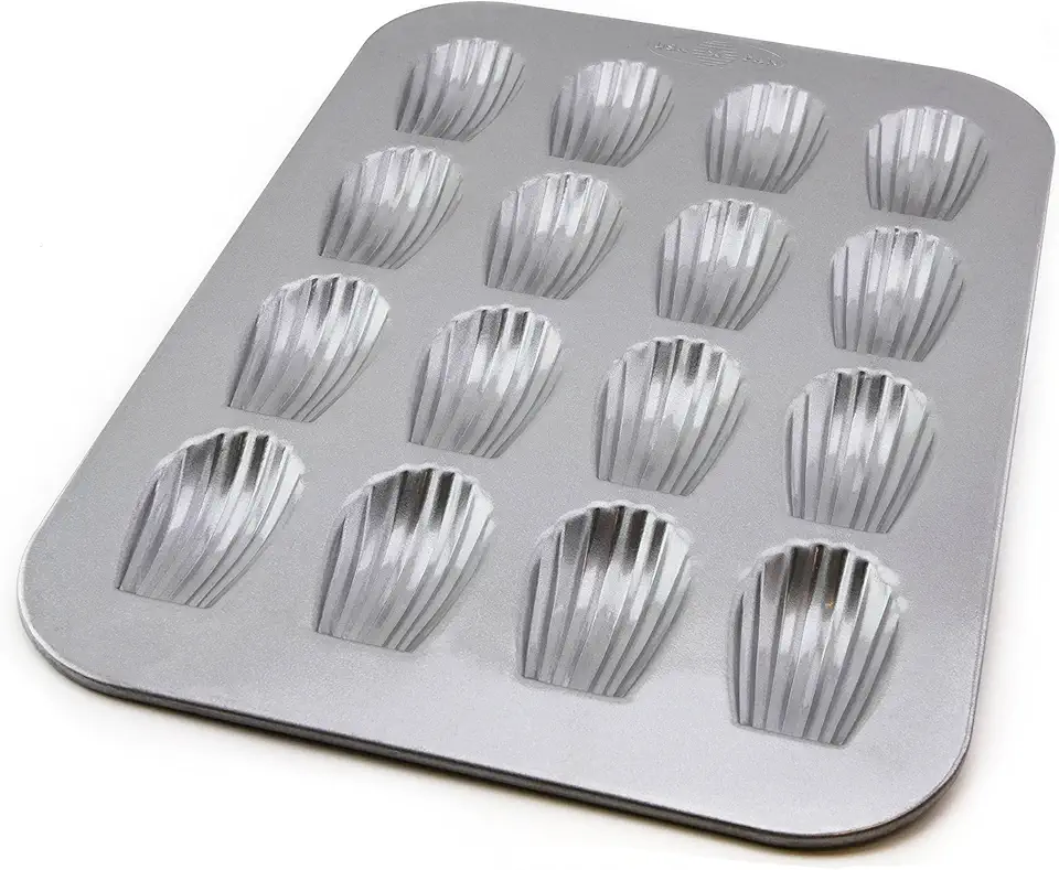 USA Pan Bakeware Madeleine Pan, 16-Well, Aluminized Steel