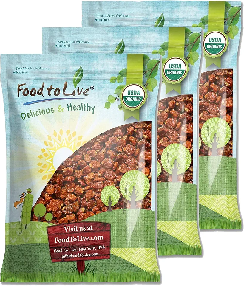 Food to Live Organic Golden Berries, 30 Pounds - Non-GMO, Whole Dried Berries, Unwseetened, Sulfite-Free, Kosher, Vegan, Bulk.. Soft, Chewy Texture. Perfect Snack. Great for Baked Goods, Granola.