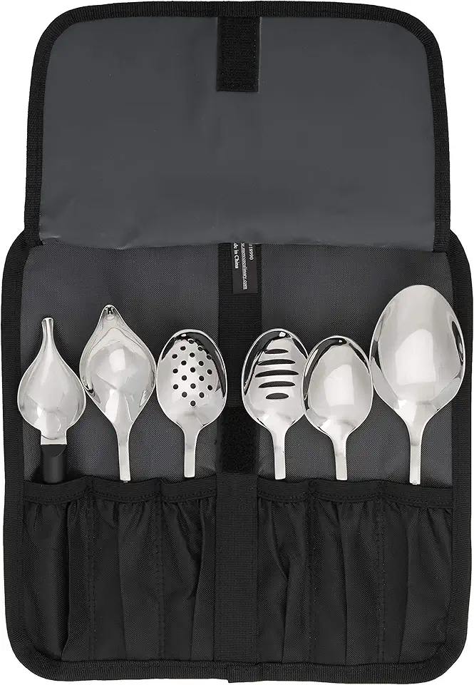 Mercer Culinary 7-Piece Plating Spoons II Set, Silver