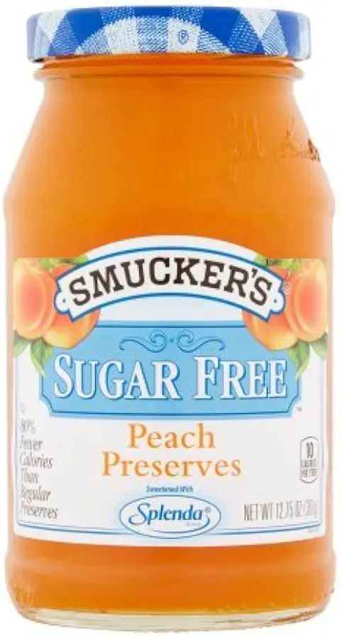 Smucker&#x27;s Sugar Free, Peach Preserves, 12.75 Ounce