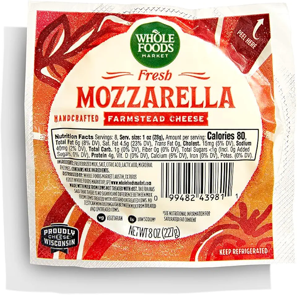 Whole Foods Market, Fresh Mozzarella, 8 oz