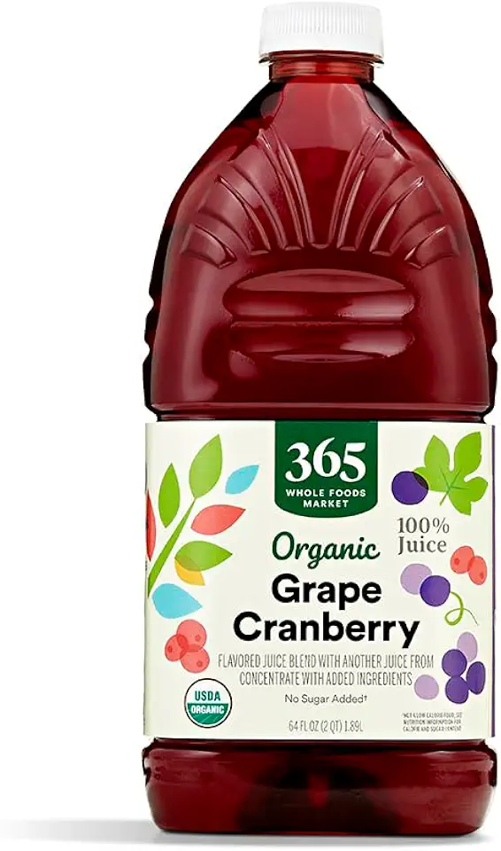 365 by Whole Foods Market, Organic Grape Cranberry Flavored Juice Blend from Concentrate, 64 Fl Oz