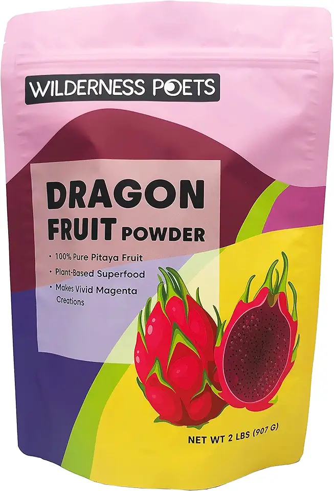 Wilderness Poets Freeze Dried Dragon Fruit Powder - Pink Pitahaya (32 Ounce)