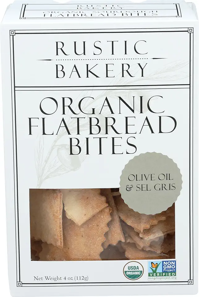 RUSTIC BAKERY Olive Oil Sel Gris Flatbread Bites, 4 OZ