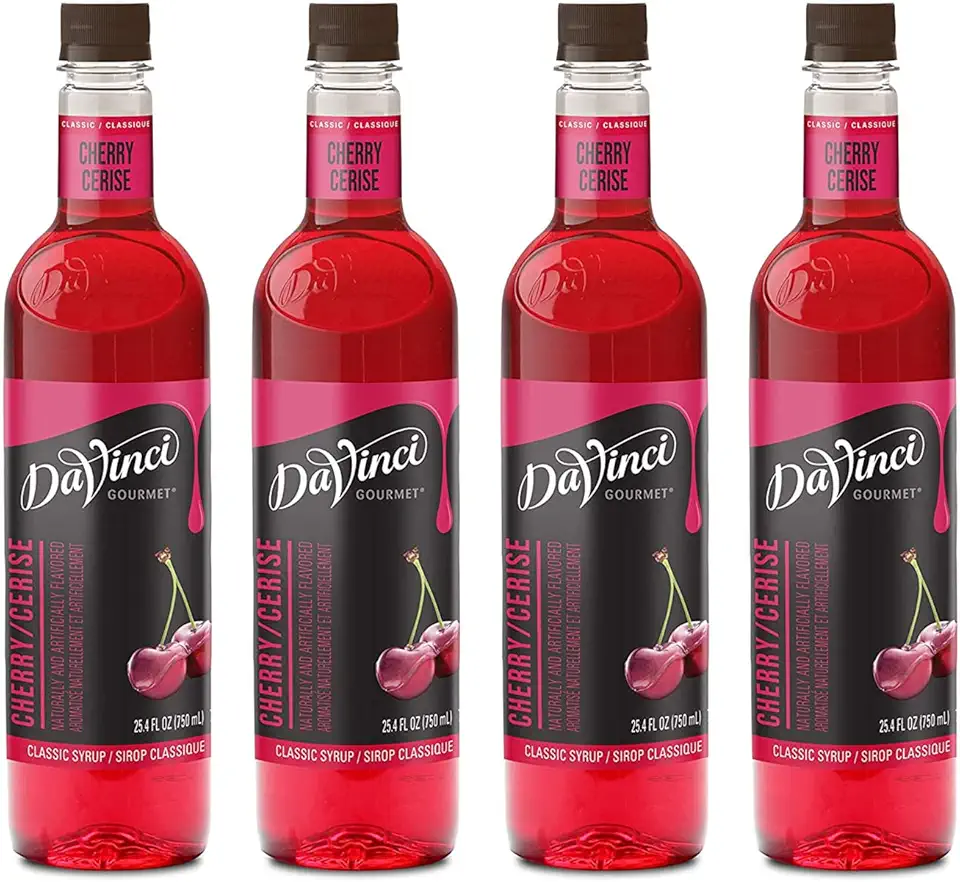 DaVinci Gourmet Classic Cherry Syrup, 25.4 Fluid Ounce (Pack of 4)