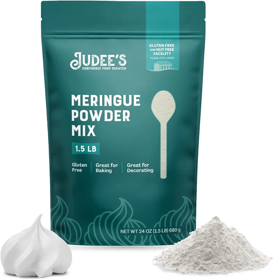 Judee&#x27;s Gluten Free Complete Meringue Powder Mix - 1.5 lb (24oz) for Baking &amp; Decorating - No Preservatives - Gluten-Free &amp; Nut-Free for Royal Icing, Cookies, Pies &amp; Frosting