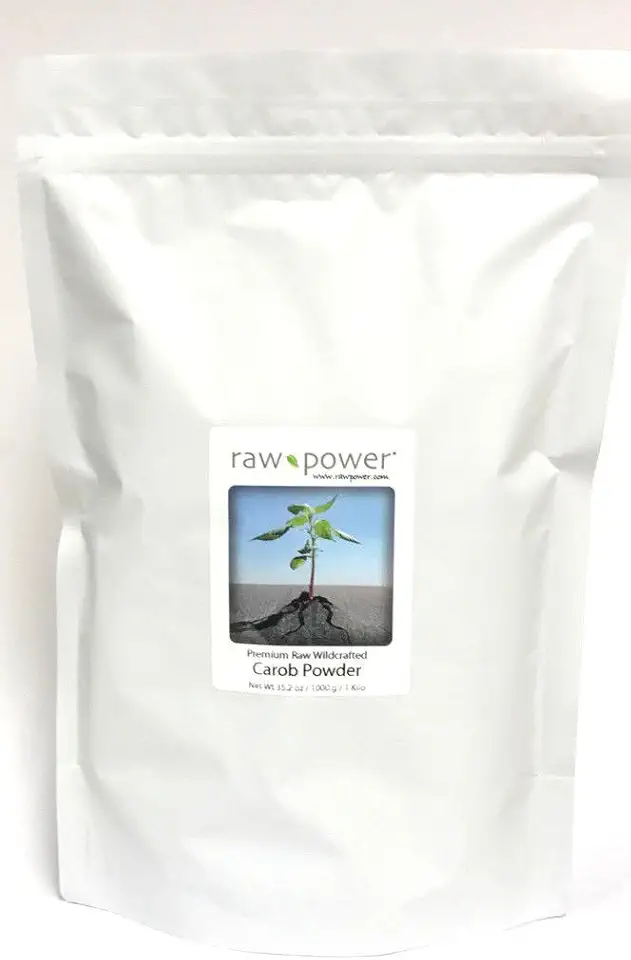 Raw Power Carob Powder, Brand (Bulk Kilo Bag, 35.2 oz, 100% raw and Pure, wildcrafted)