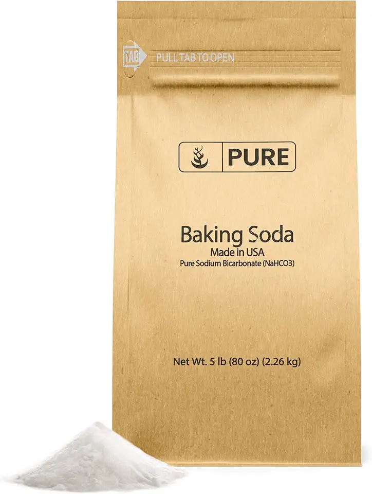 Pure Original Ingredients Sodium Bicarbonate (Baking Soda) (5 lb) Eco-Friendly Packaging, Always Pure, No Fillers Or Additives