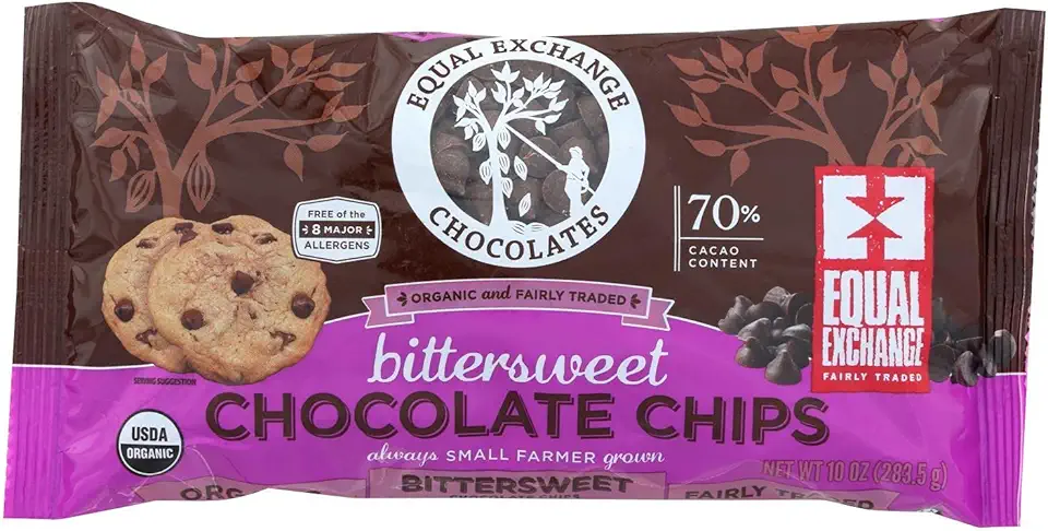 Equal Exchange Organic Bittersweet Chocolate Chips, 10 Ounce (Pack of 12)