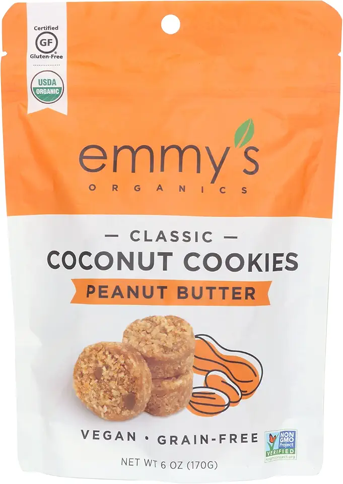 EMMYS Organic Peanut Butter Coconut Cookie, 6 OZ