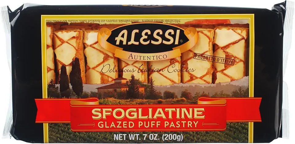 Alessi Sfogliatine Glazed Puff Pastry, 7 Ounce (Pack of 12)