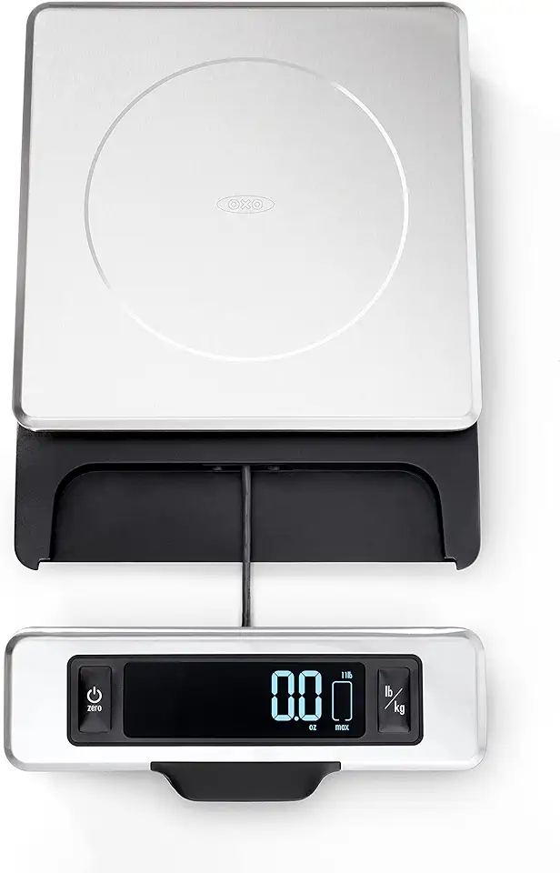 OXO Good Grips 11-Pound Stainless Steel Food Scale with Pull-Out Display