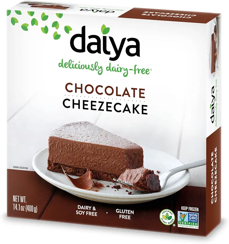 Daiya Dairy Free Gluten Free Chocolate Vegan Frozen Cheesecake, 14.1 Ounce (Pack of 8)